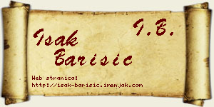 Isak Barišić vizit kartica